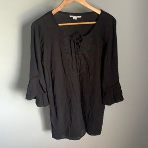 NWOT Saltwater O'Neill Solid Black Cover Up
